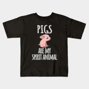 Pigs are my spirit animal Kids T-Shirt